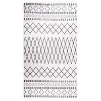 VidaXL Vloerkleed wasbaar anti-slip 190x300 cm zwart en wit