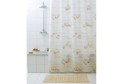 Wicotex douchegordijn textiel conchiglia 180x200cm incl ringen