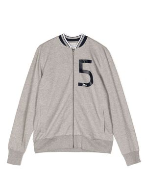 John Galliano veste zippée à logo imprimé - Gris