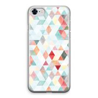 Gekleurde driehoekjes pastel: iPhone 8 Transparant Hoesje