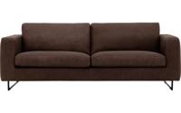 Goossens Excellent Bank Jovani bruin, leer, 3,5-zits, urban industrieel