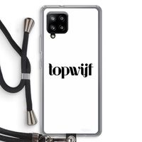 Topwijf Wit: Samsung Galaxy A42 5G Transparant Hoesje met koord
