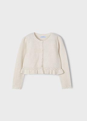 Mayoral Zomer vest gebreid meisjes - champagne beige