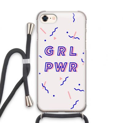 GRL PWR: iPhone 8 Transparant Hoesje met koord