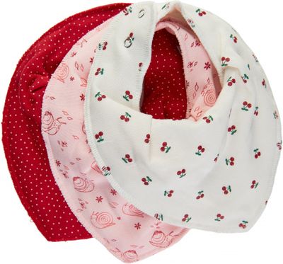 Pippi slabbetjes Kers meisjes katoen one-size 3 stuks Pippi slabbetjes Kers meisjes katoen one-size 3 stuks