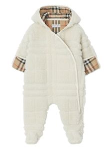 Burberry Kids grenouillère à motif Vintage Check - Blanc