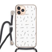 Hipster stripes: iPhone 11 Pro Transparant Hoesje met koord