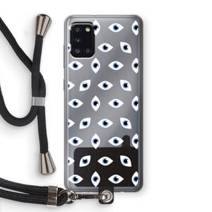 Eyes pattern: Samsung Galaxy A31 Transparant Hoesje met koord