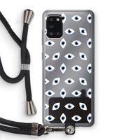 Eyes pattern: Samsung Galaxy A31 Transparant Hoesje met koord