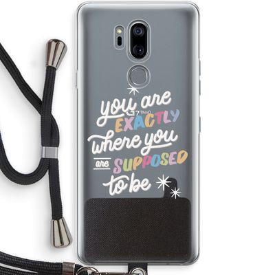 Right Place: LG G7 Thinq Transparant Hoesje met koord