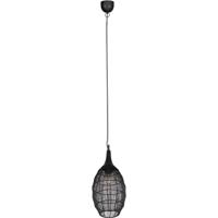 LED Hanglamp - Hangverlichting - Trion Sorana - E27 Fitting - 1-lichts - Rond - Mat Zwart - Metaal