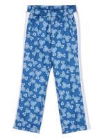 Palm Angels Kids bear-motif elasticated-waist trousers - Bleu - thumbnail