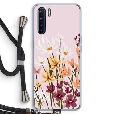 Painted wildflowers: Oppo A91 Transparant Hoesje met koord