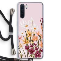 Painted wildflowers: Oppo A91 Transparant Hoesje met koord