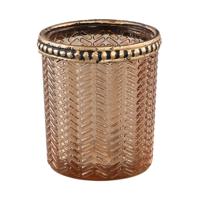 PTMD theelichthouder Decoritz glas 6,5cm