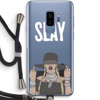 Slay All Day: Samsung Galaxy S9 Plus Transparant Hoesje met koord