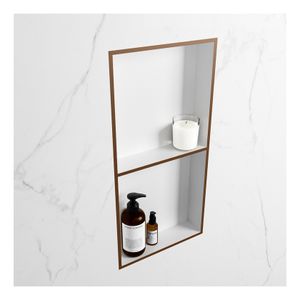 Wandnis Solid Surface Easy | In- en opbouw | 30x60x8 cm | 2 vakken | Rust/Talc