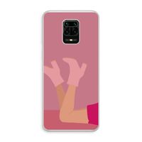 Pink boots: Xiaomi Redmi Note 10 Lite Transparant Hoesje