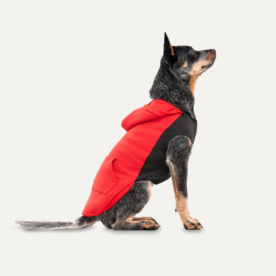 Goo-eez Kangaroo Fleece Hoodie XL Rood/Zwart Goo-eez Kangaroo Fleece Hoodie XL Rood/Zwart