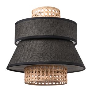 Light depot - lampenkap Cane weave - linnen / zwart - Outlet