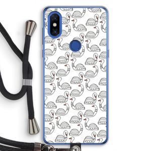 Zwanen: Xiaomi Mi Mix 3 Transparant Hoesje met koord