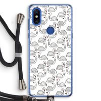 Zwanen: Xiaomi Mi Mix 3 Transparant Hoesje met koord