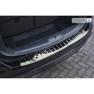 Chroom RVS Bumper beschermer passend voor Seat Alhambra & Volkswagen Sharan II 2010- 'Ribs' AV238005