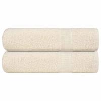 VidaXL Handdoeken 2 st 50x100 cm 360 g/m² 100% katoen crèmekleurig