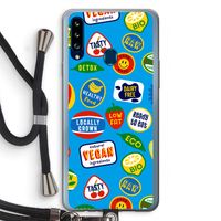 Fruitsticker: Samsung Galaxy A20s Transparant Hoesje met koord