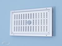 Deurrooster aluminium afsluitbaar geanodiseerd / wit RAL 9010