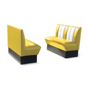 Classic Retro Diner Bank Bel Air HW120 Geel