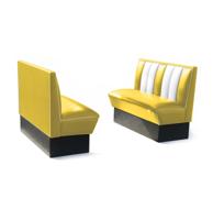 Classic Retro Diner Bank Bel Air HW120 Geel