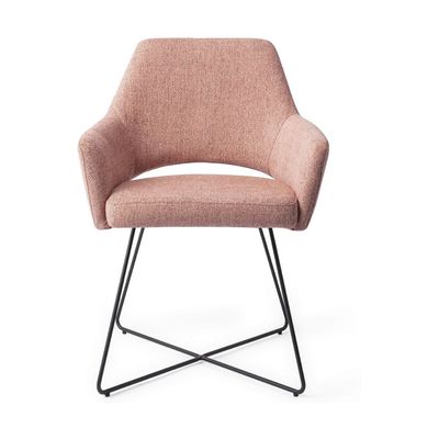 Jesper Home Yanai eetkamerstoel Pink Punch cross black