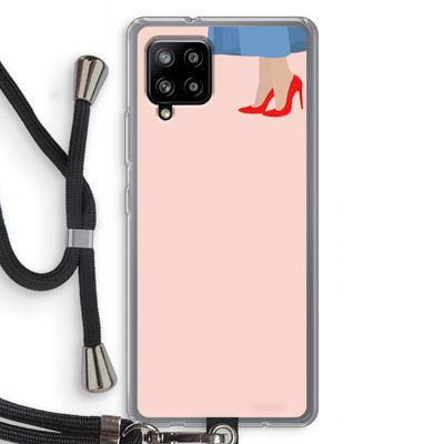High heels: Samsung Galaxy A42 5G Transparant Hoesje met koord