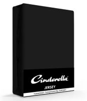 Cinderella Jersey Hoeslaken Black-80/90 x 200 cm - thumbnail