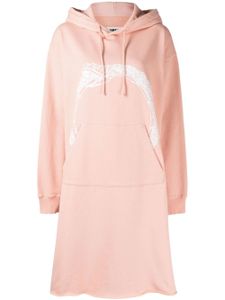 MM6 Maison Margiela robe imprimée à capuche - Rose