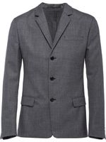 Prada blazer à simple boutonnage - Gris