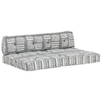 Bankkussen pallet stof patchwork grijs