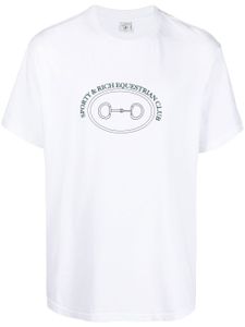 Sporty & Rich t-shirt en coton à logo imprimé - Blanc