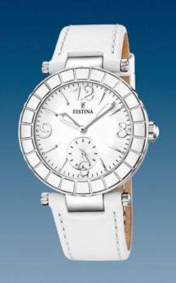 Horlogeband Festina F16619-1 Leder Wit 11mm