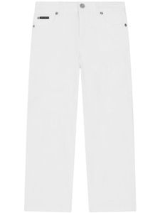 Dolce & Gabbana Kids jean à coupe droite - Blanc