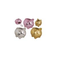 OOTB Spaarpot varken glimmend 8x6,5cm