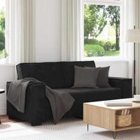 Tweezitsbank 140 cm fluweel zwart
