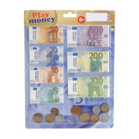 Euro speelgeld set - 90 delig - kunststof en papier - biljetten en munten