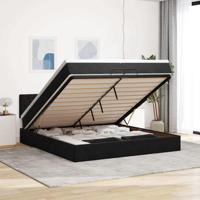 Ottoman bed met matras 200x200 cm fluweel zwart