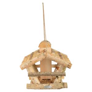 Esschert Design Vogelhuisje/voedersilo - hout - met silo - 30 cm