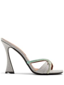 D'ACCORI mules Lust 100 mm - Argent