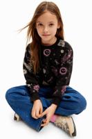 Bloemen universum sweatshirt - BLACK - 11/12