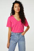 Fabienne Chapot Phil Orange Heart T-shirt - Hot Pink