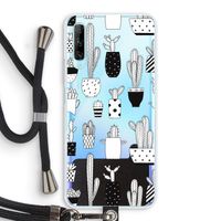 Cactusmotief: Huawei P Smart Pro Transparant Hoesje met koord